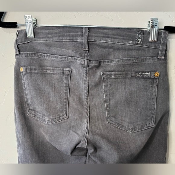 7 for All Mankind Jeans The Slim Cigarette Raw Hem GRAY SIZE 26 - Picture 5 of 16